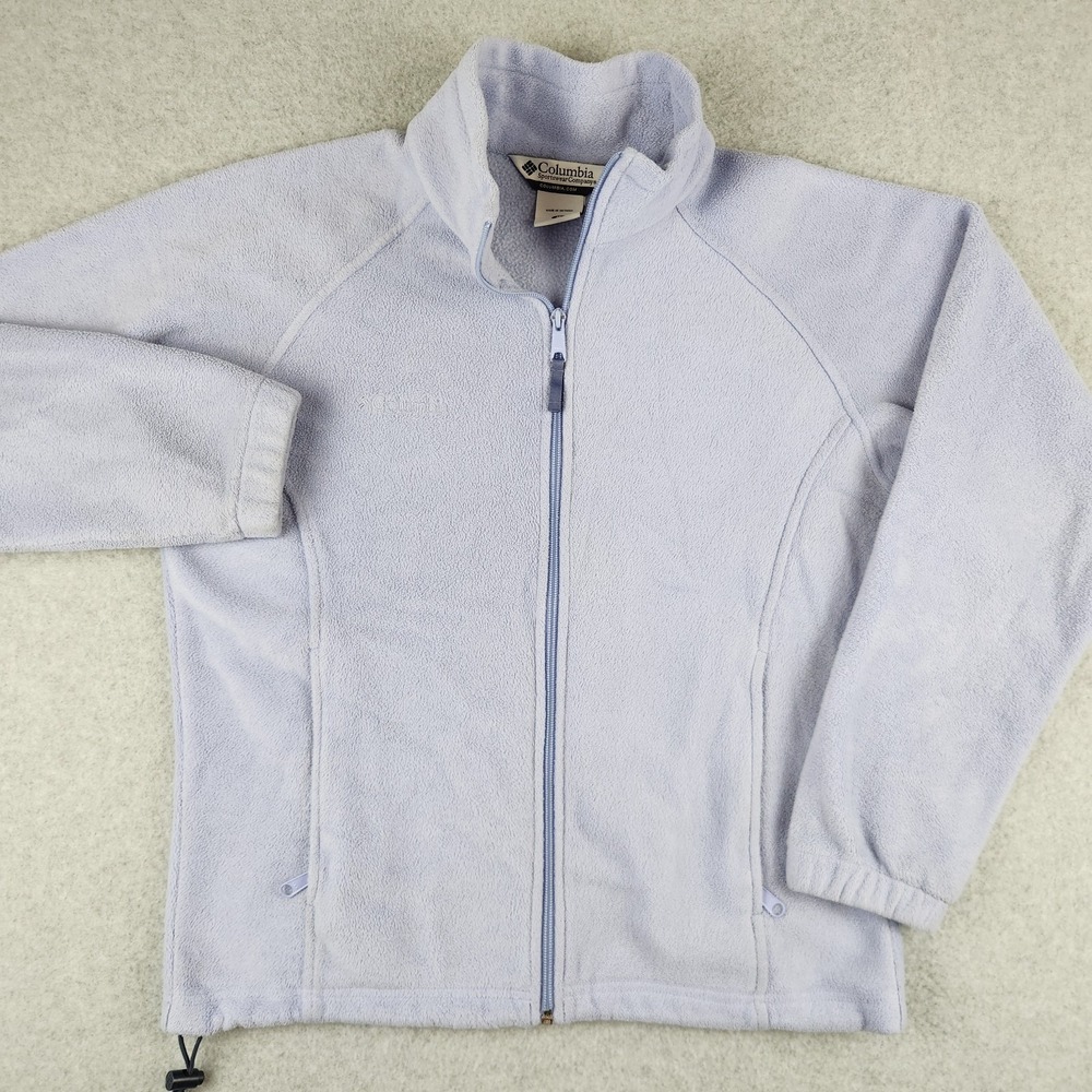 Columbia Benton Springs Fleece Jacket Women's M Lavender Full Zip Outdoor Hiking